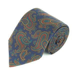 MATTABISCH MIDNIGHT BLUE PAISLEY TIE | MENS